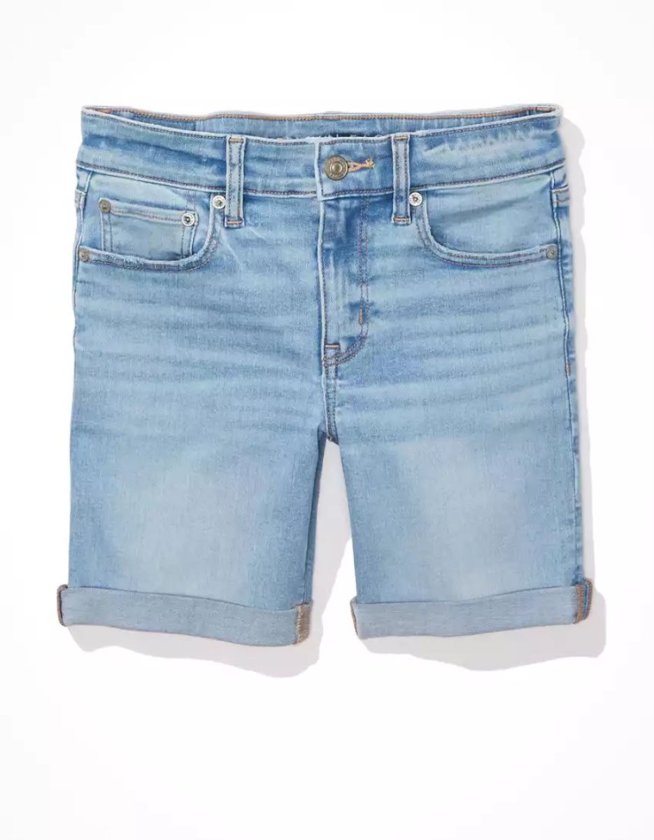 Shorts American Eagle AE Ne(x)t Level Denim Mince Bermuda Lavage Clair Femme | IYK-18375953